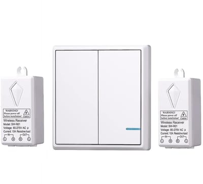Store_8 - Draadloze lichtschakelaarset - Intelligente afstandsbediening - Geen wandbedrading nodig - Geschikt voor binnen en buiten - Compacte ontv...