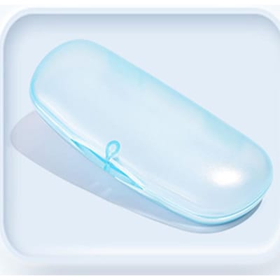 Transparante Draagbare Brillenkokers Waterdichte Plastic Zonnebrillen Brillenbox Harde Leesbrillen Koker Shell Koker Beschermdoos blauw