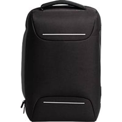 Exacompta Exactive® laptophell-rugzak, 16 l, RPET, voor laptops tot 16″, USB-poort, diefstalbestendig, waterdicht, reflecterend, zwart