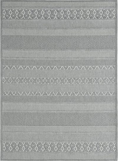 the carpet Calgary – robuust vloerkleed met modern design in boho-stijl, geschikt voor keuken & eetkamer, grijs, 67 x 180 cm