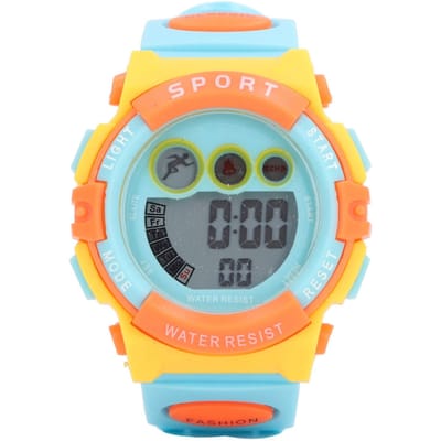 Digitale kinderhorloge 7 kleuren LED knipperend Waterdicht Sport Buiten Polshorloge voor Meisjes Jongens Leeftijden gray