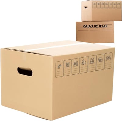 Verhuisdozen Karton - Opslagdozen Verzenddozen - Verhuizen Opslaan Verzenden - Met Handgrepen Identificatie - 50 x 30 x 30 cm