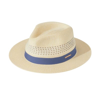 Zomer Panama Jazz Geperforeerde Gras Hoed Voor Mannen En Vrouwen Buiten Zonbescherming Ademende Zonnehoed Strand Brede Rand Strandhoed 54-57cm beige