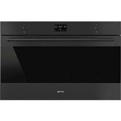 SMEG Thermogeventileerd Oven Oven , Classici, 90 cm, Thermogeventileerd, Matt Black, A+, Pyrolyse