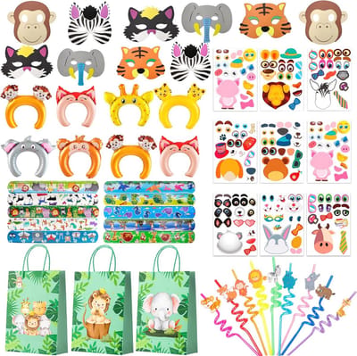 Dierenfeest Thema Party Favorieten - 60 Stuks Jungle Decoratie en Cadeaus