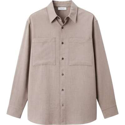 Relaxed fit vrijetijdsoverhemd van lyocell met labelstitching
