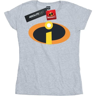 Disney Dames/Dames The Incredibles Costume Logo Katoenen T-Shirt (Sportgrijs)
