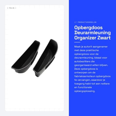 Dailygoods- Opbergdoos voor deurarmleuning - Opbergdoos met versterkt katoen - Antislip siliconenmat - Geschikt voor V*/W ID.4 ID4 2021 - Perfecte functie - Anti-vlek en anti-kras - Deurovergang