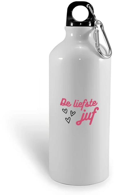 Hacebo® - de liefste juf waterfles - Juf - voor de liefste juf - juf - verjaardagscadeau - verjaardag - cadeau - afscheidscadeau - geschenk - leuke cadeau - kado - gift - juffendag - water fles - 400ML