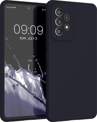 kwmobile telefoonhoesje geschikt voor Samsung Galaxy A53 5G - Hoesje met siliconen coating - Smartphone case in deep ocean