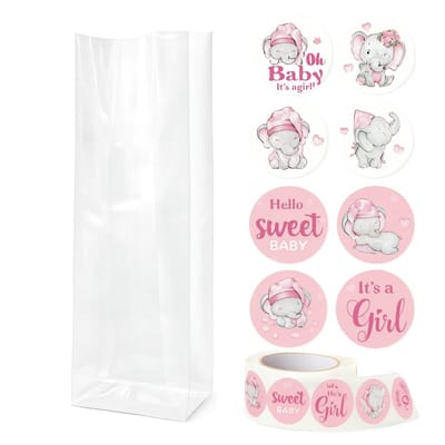25x Uitdeelzakjes met Babygirl | Blokbodem | 60 x 50 x 200 mm | Traktatiezakjes | Kinderfeestje | Cellofaanzakjes | Cadeauzakjes | Snoepzakjes | Plastic Zakjes | Uitdeelzakjes kinderen | Cadeauzakjes Kinderen | Verpakkingszakjes Uitdeelcadeaus |