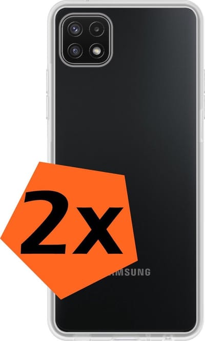 Hoes - 2 Stuks - Geschikt voor Samsung Galaxy A22 4G - Sterk & Shockproof - Case Siliconen - Back Cover - Telefoon Hoes - Transparant