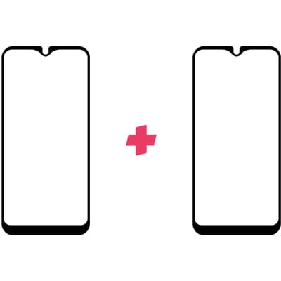 DuoPack: Samsung Galaxy A02s screenprotector gehard glas Edge to Edge