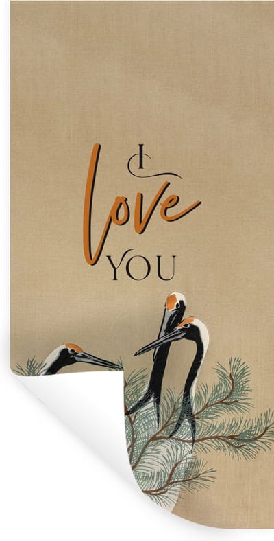 Muurstickers - Sticker Folie - I love you - Quotes - Spreuken - Relatie - Stel - 40x80 cm - Plakfolie - Muurstickers Kinderkamer - Zelfklevend Behang - Zelfklevend behangpapier - Stickerfolie