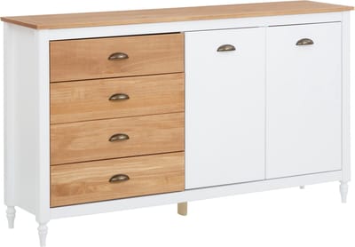 Rio-Dressoir - Wit Grenen/Gebeitst