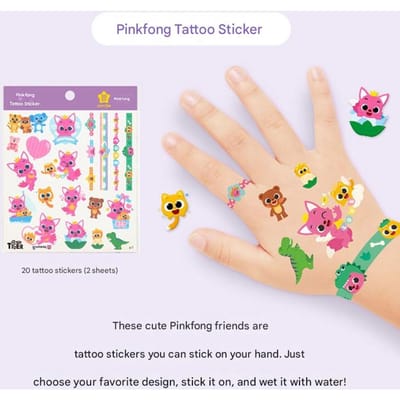 Gemaakt in Korea – My Little Tiger x Pinkfong stickerserie (6 opties) #Tattoo Sticker