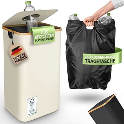 Opslag voor statiegeldflessen met XXL draagtas - Verzamelhouder voor lege goederen en oud glas