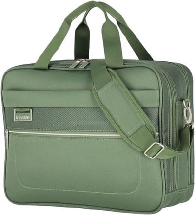 Handtas Schoudertas - Reistas Laptopvak - Reizen Organiseren - Gemaakt Van Gerecycled Materiaal - 40 cm - Groen