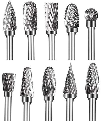 Multifunctionele Frezen Set van 10 Stukken voor Houtsnijwerk, Metaalbewerking en Graveren – 1/8 Inch Roterende Freesset met Slijpkoppen
