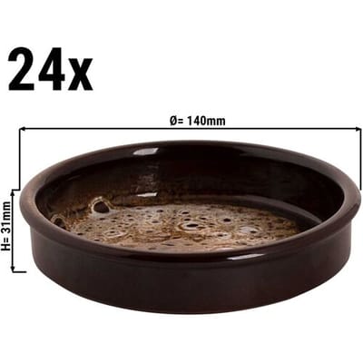 GGM Gastro (24 Stück) SABANA - Ofenform - Ø 140mm - Braun / weiss
