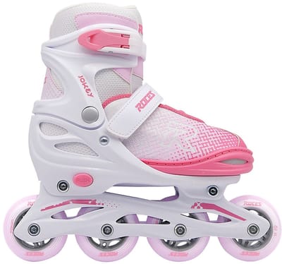 Roces Jokey X Girl Verstelbare Inline Skates - Wit/Roze - Maat 34-37