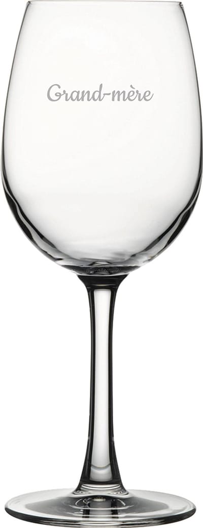 Witte wijnglas gegraveerd - 36cl - Grand-mère