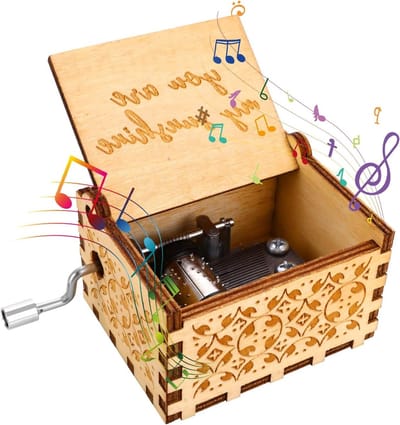 **Houten Gegraveerde Muziekdoos - You are My Sunshine - Vintage Cadeau voor Jongen en Meisje**