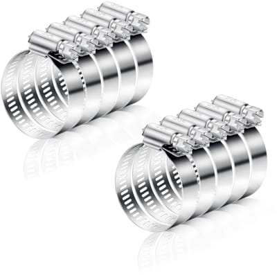Dailygoods- Slangklemmen Set van 10 - RVS Verstelbaar - Robuuste Slangklemmen - Tuin/Waterleidingen - Geschikt voor Brandstof/Koeling - Ideaal voor DIY Projecten - Slangklem