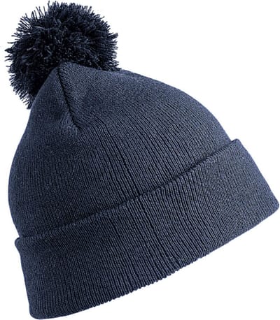 Result Wintermuts - met pom pom - blauw - volwassenen - dames/ heren - muts - 100% acryl