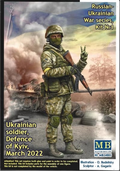 Master Box Modelbouwpakket Militaire voertuigen - 24085 Ukrainian soldier - Defence of Kyiv - March 2022 Plastic - 1:24 - Modelbouw