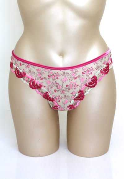 Freya - Myrtle - Mooie groene string met roze accenten - Maat XS / 34