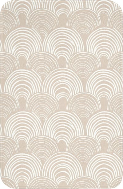 WC mat 40x60 cm - Antislip - Golven - Structuur - Beige - Toiletmat - Vloermat - Douchemat - Toilet tapijt - Toiletmatten