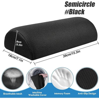 Repose-pieds Idéal Pour Sous le Bureau Au Travail Accessoires de Bureau Performance Équipé de Mousse à Mémoire et Housse Amovible Lavable Repose-pieds Pour black
