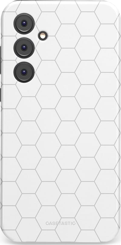 Casetastic Hoesje Geschikt voor Samsung A35 - Stijlvolle Beschermende Duo-layer Case - Zilverraat
