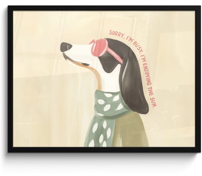 Poster in lijst - Fotolijst 70x50 cm - Posters - Quote - Hond - Zonnebril - Posterlijst zwart - Decoratie - Wanddecoratie woonkamer - Muurdecoratie slaapkamer