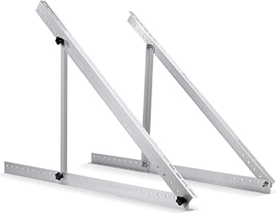 Zonnepaneelhouder 71 cm Aluminium met Instelbare Hoek voor Balkon en Plat Dak - Hellinghouders voor Zonnepanelen met Bevestiging