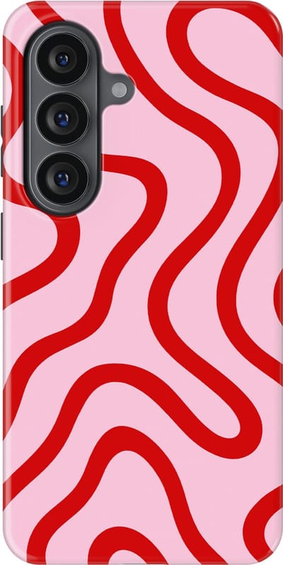 DripCase Curvy Lines Hoesje Samsung Galaxy S26 | Backcover met Mag | Design Tough Case Samsung Galaxy S26 Lolly Loop