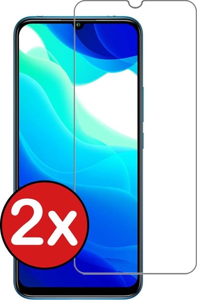 Screenprotector - 2 Stuks - Geschikt voor Xiaomi Mi 10 Lite - Extra Sterk - Beschermglas - Gehard Glas - Tempered Glass - Screen Protector