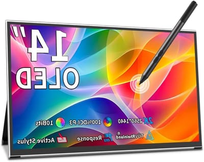 Draagbare monitor - Mobiel display - Extra scherm - OLED 2K touchscreen - 14 inch - Zwart