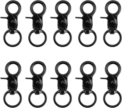 10 stuks draaibare karabijnhaak met draaischarnier voor hondenriem en sleutelhanger