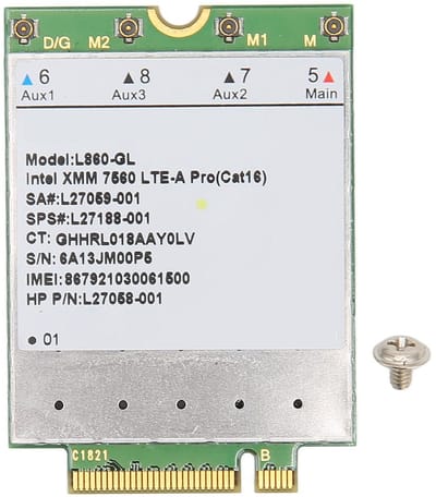 By shayne - 4G LTE-module - Netwerkkaart - Plug And Play - Compact - Snelle internetverbinding - Geschikt voor Elitebook X360 830 840 850 - Model L86.