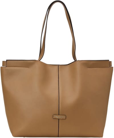 Marc O'Polo Leren shopper Tila Shopper Warm Taupe Lichtbruin