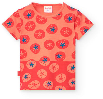 Boboli Knit Basic T-shirt Met Korte Mouwen Oranje 3 Years Meisjes