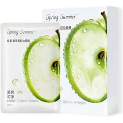 SPRING SUMMER - Green Apple Oil Control Facial Mask 26ml x 5pcs