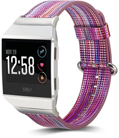 By Qubix - Compatible Fitbit bandje - Geschikt voor fitbit Ionic TPU bandje - Fuschia / Paars