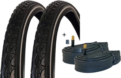 Set van 2 Trekking Fietsbanden 28 inch Zwart Universele Allround Buitenbanden