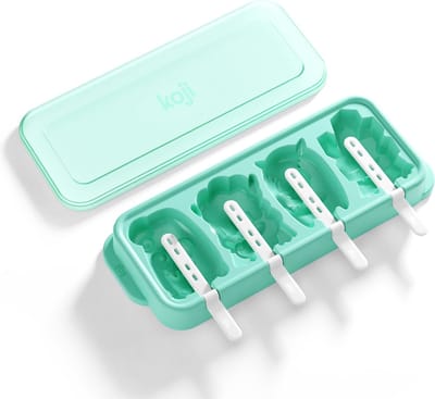 IJslolly Vorm, Ice Pop Set, voor 4 IJsjes, Monster, Groen, BPA vrij, Polypropyleen - Koji by ZOKU