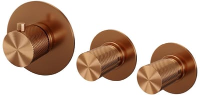 Brauer Copper Carving - Inbouwthermostaat en - Inbouwthermostaat - In/afbouwdelen - Koper Geborsteld PVD