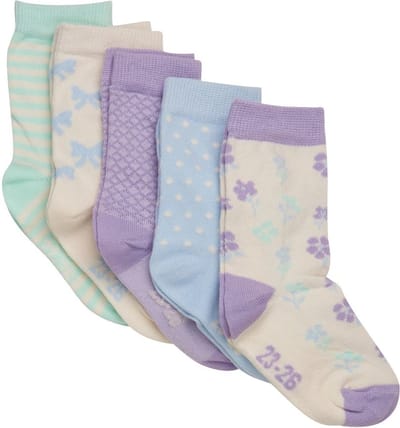Minymo kindersokken met patroon (5-pack)