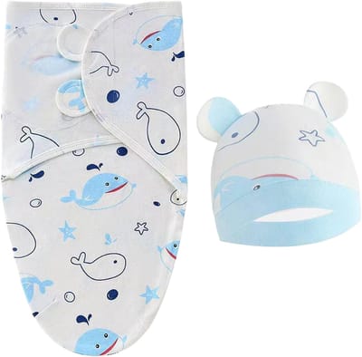 Baby-inbakerslaapzak – 0–3 maanden – Babyslaapzak – Inbakerdoek voor pasgeborenen & peuters – 100% biologisch katoen – Unisex – 2-pack